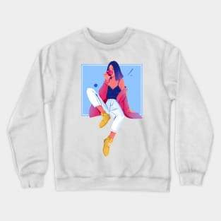 Blue Girl Crewneck Sweatshirt